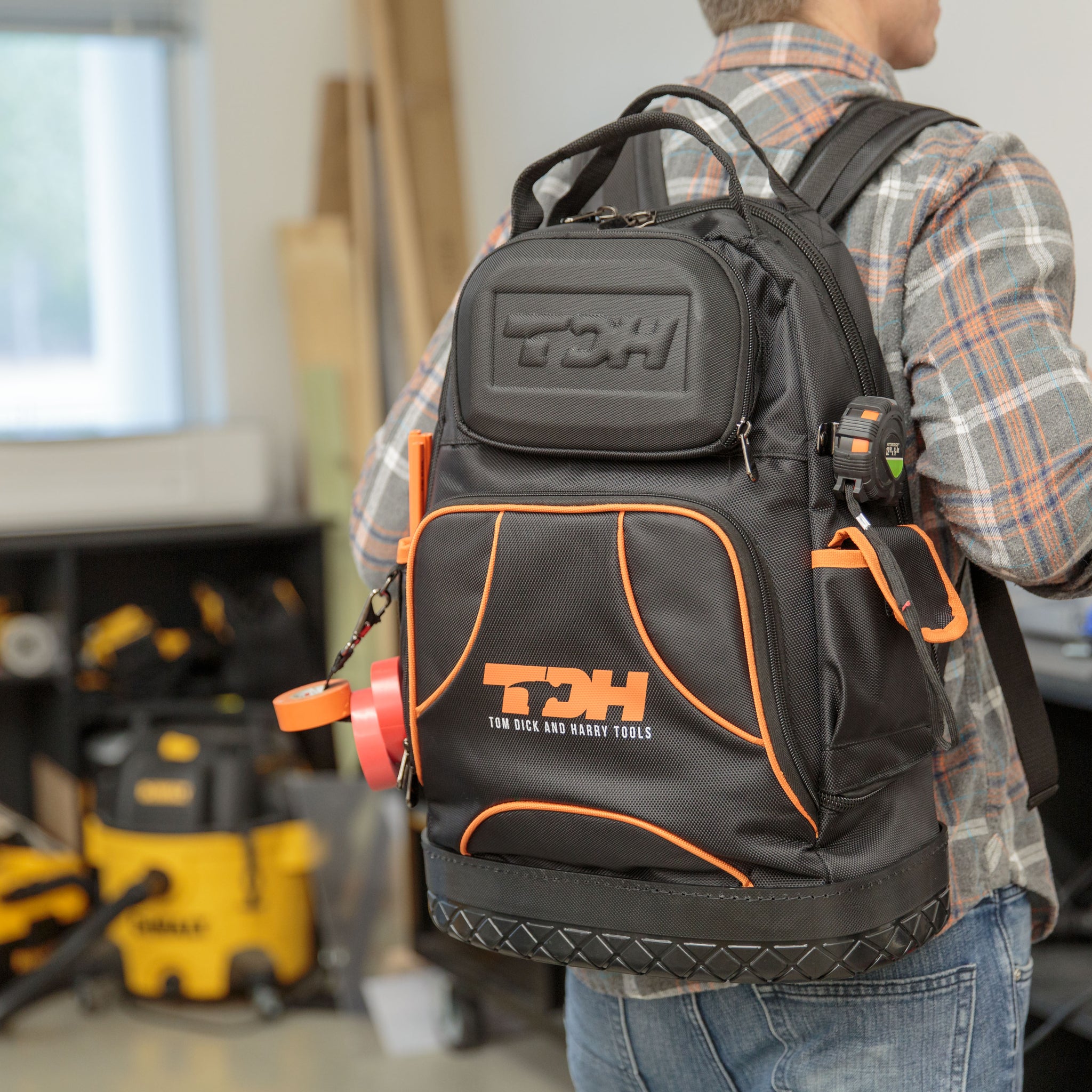 Heavy Duty Tool Backpack with Waterproof Base