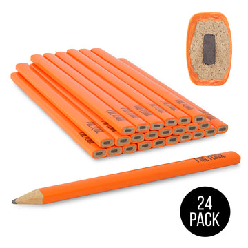 Orange Carpenter Pencils Heavy Duty (Pack of 24)